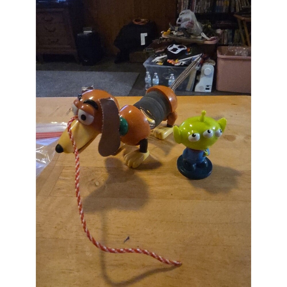 Toy Story Lot 1999 Slinky Dog Pull Along Martian Swivel Head From Kellogs